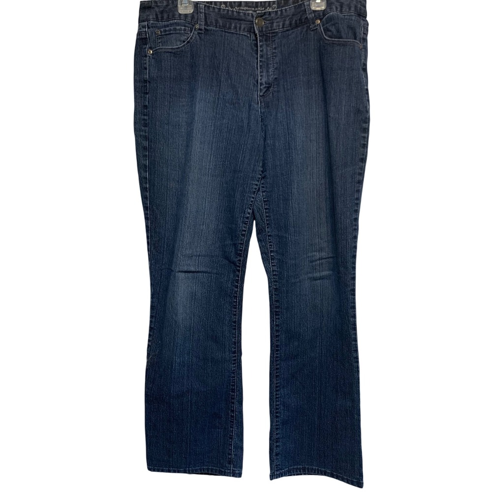 Christopher & Banks Jeans 14 Average Dark Wash Straight Leg Modern Fit Stretch